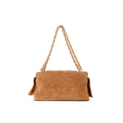 CHANEL HANDBAG SUEDE BROWN A19288 (27*13*12cm)